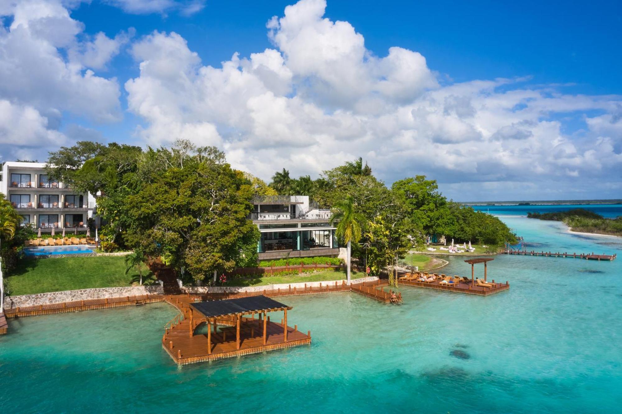 Cristalino Lagoon Front Hotel, Restaurant & Spa Bacalar Exterior foto