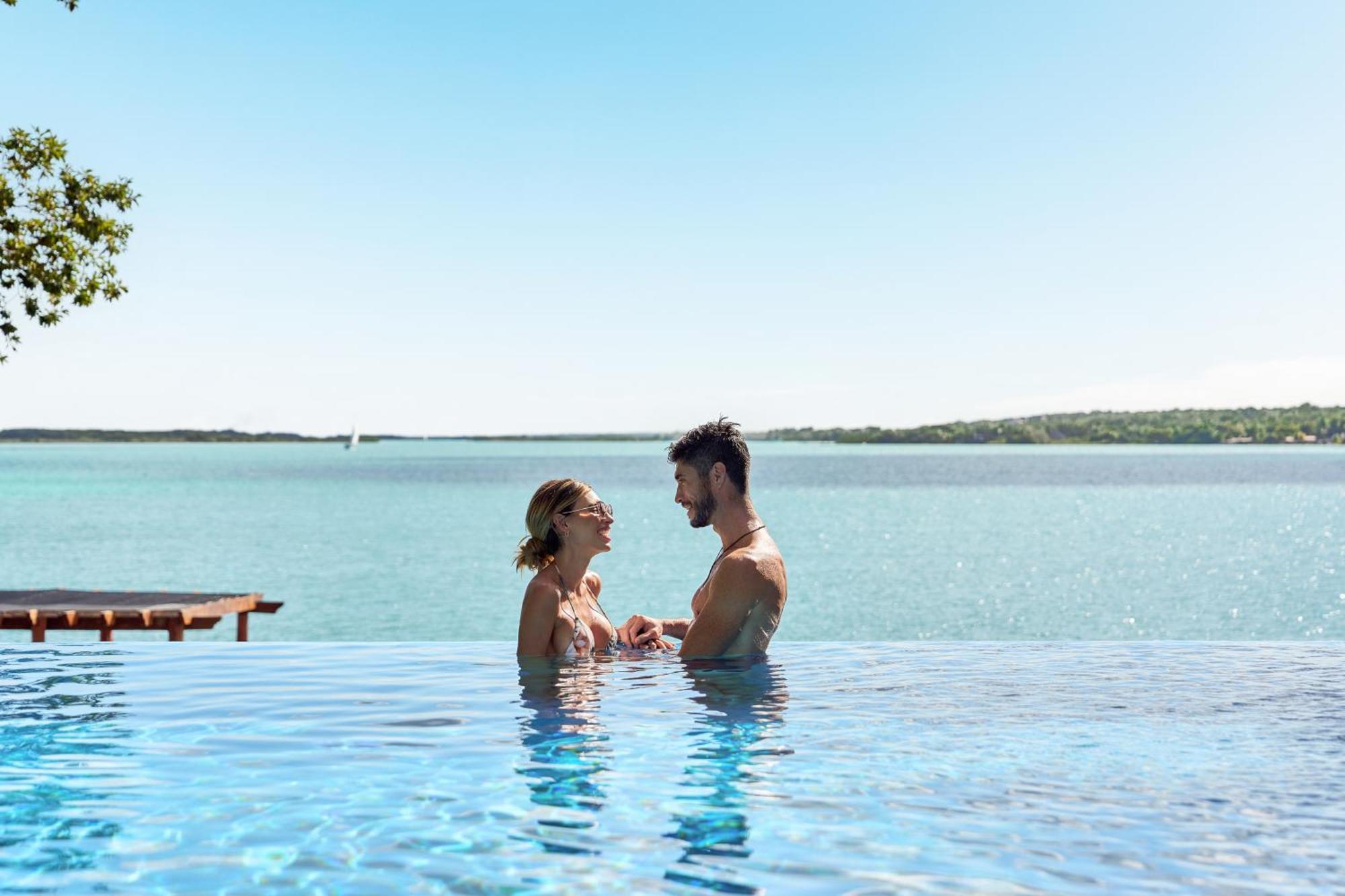 Cristalino Lagoon Front Hotel, Restaurant & Spa Bacalar Exterior foto
