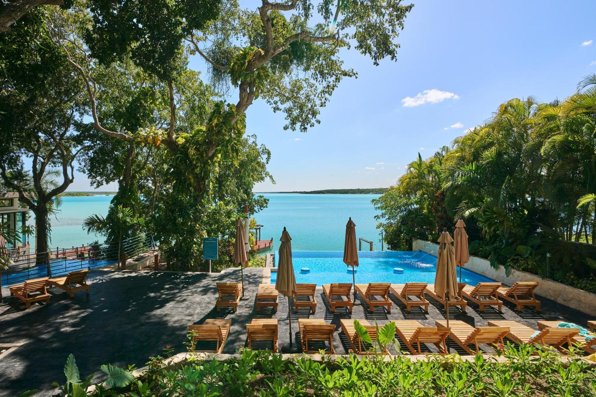 Cristalino Lagoon Front Hotel, Restaurant & Spa Bacalar Exterior foto